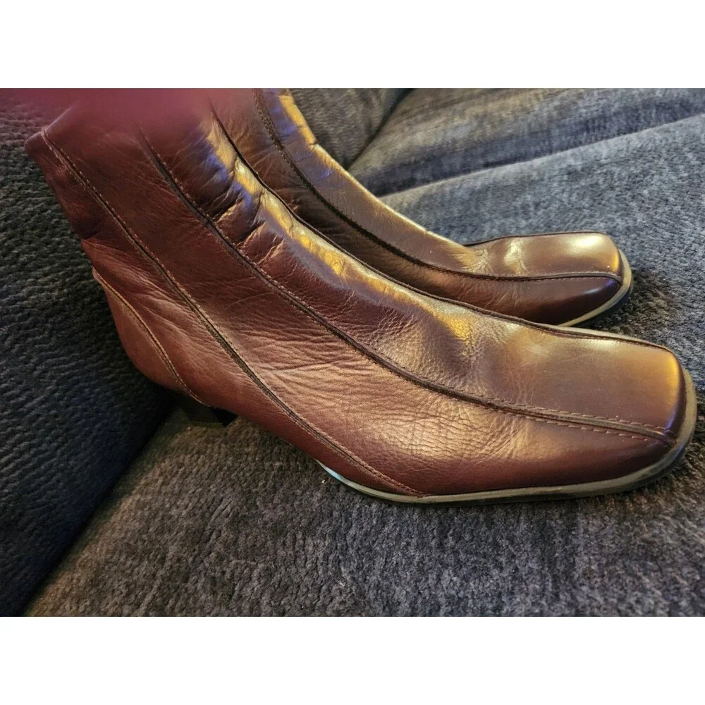 Sioux Ladies German Brown Soft Leather Ankle Boots  Sz 10 US / UK 7.5